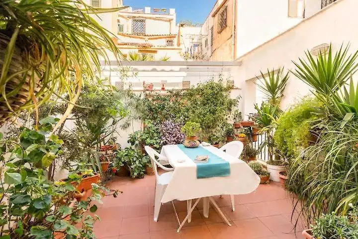 At Kalsa Quiet Flowered Terrace! Free Parking! Ideal For Remote Working! Palermo 0*,  Italy